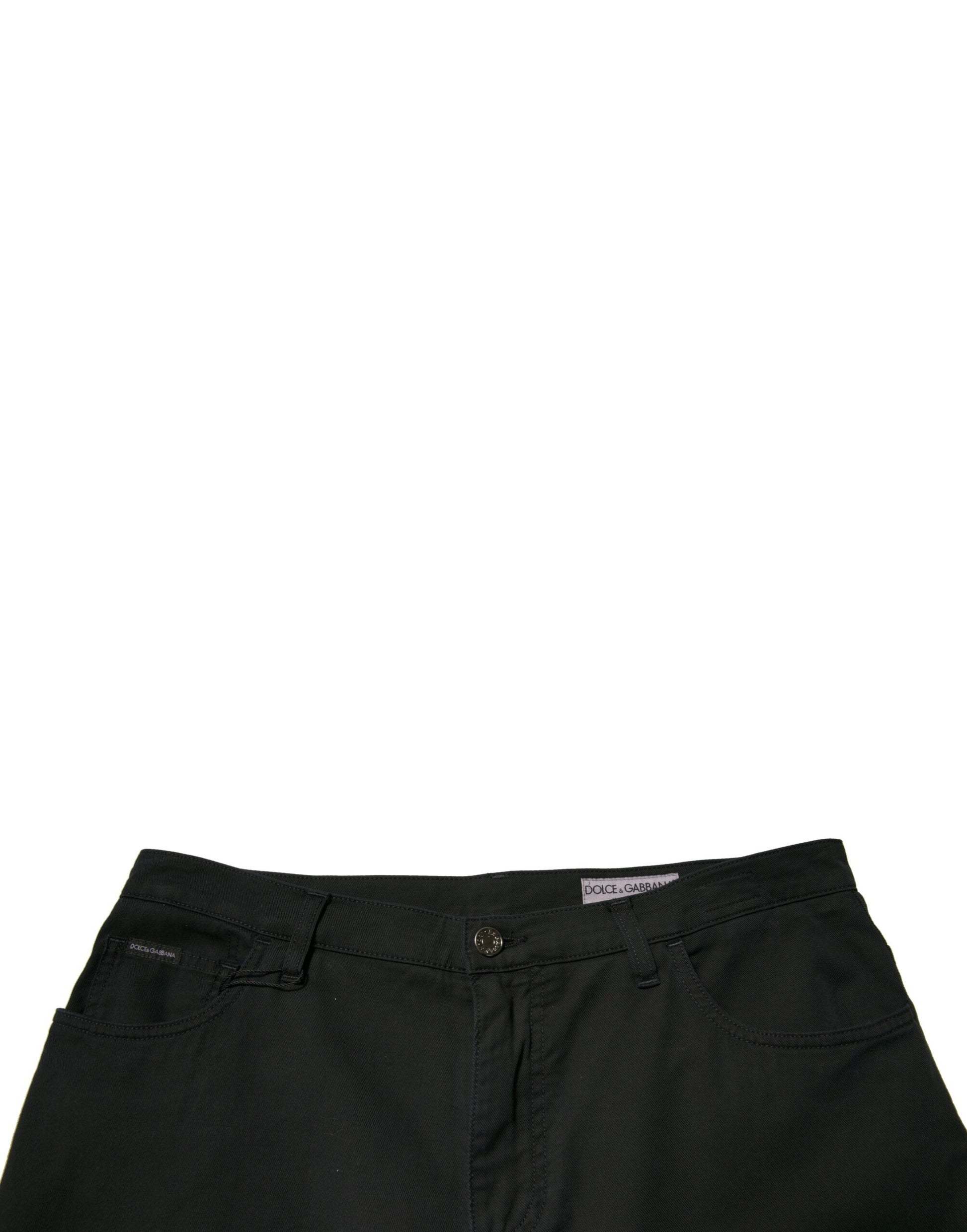 Dolce & Gabbana Black Logo Cotton Stretch Skinny Denim Jeans by Dolce & Gabbana