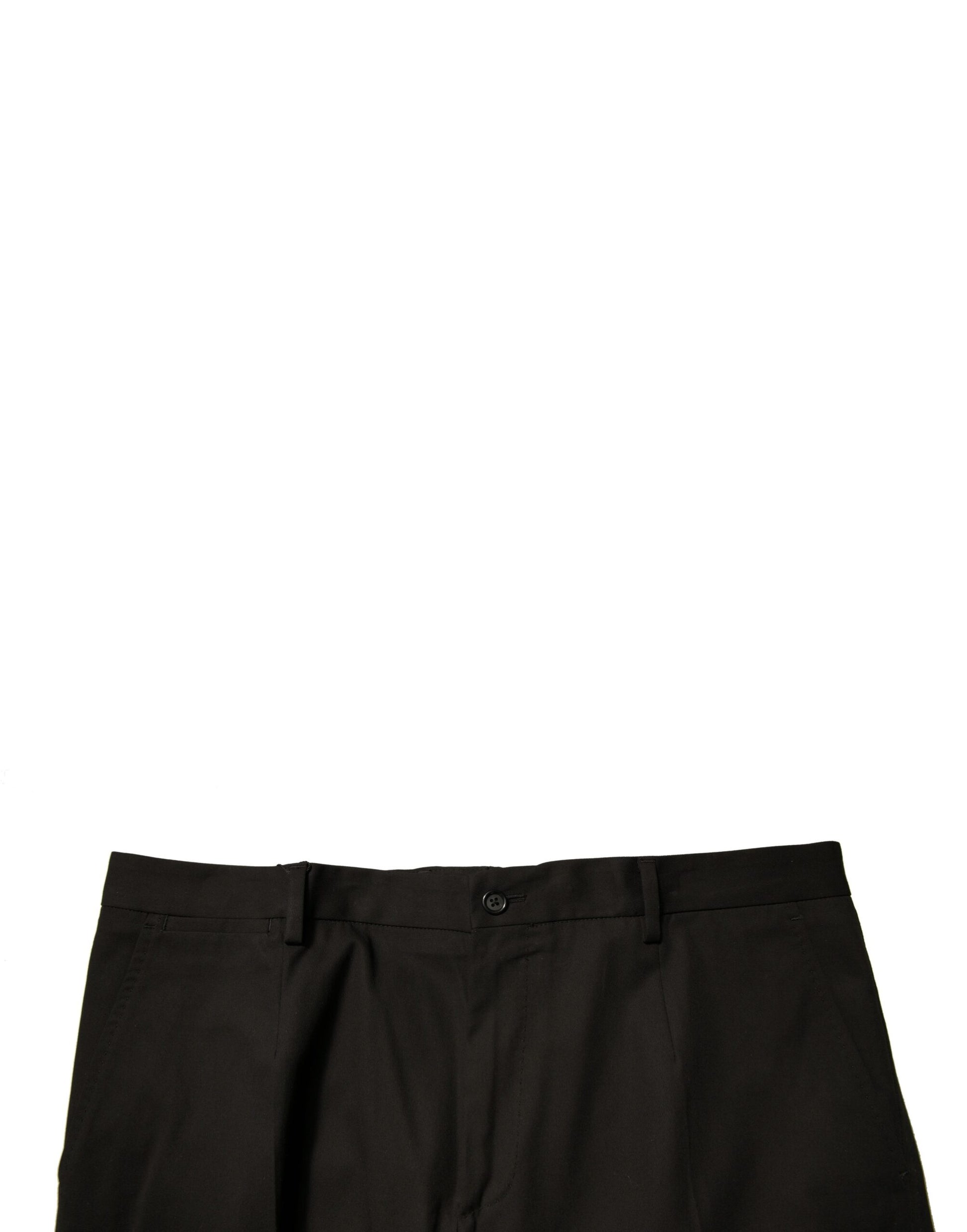Dolce & Gabbana Black Cotton Men Cargo Casual Pants by Dolce & Gabbana