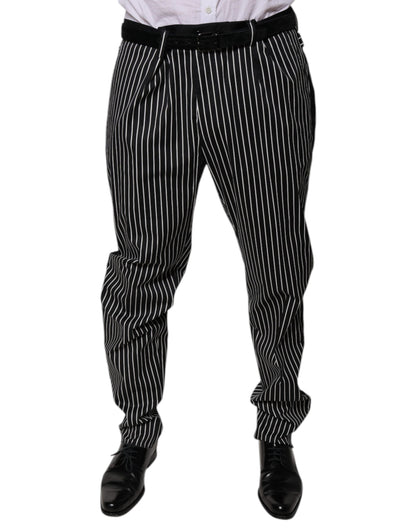 Dolce & Gabbana Black Stripes Skinny Dress Pants by Dolce & Gabbana