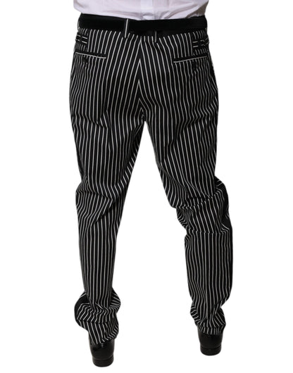 Dolce & Gabbana Black Stripes Skinny Dress Pants by Dolce & Gabbana