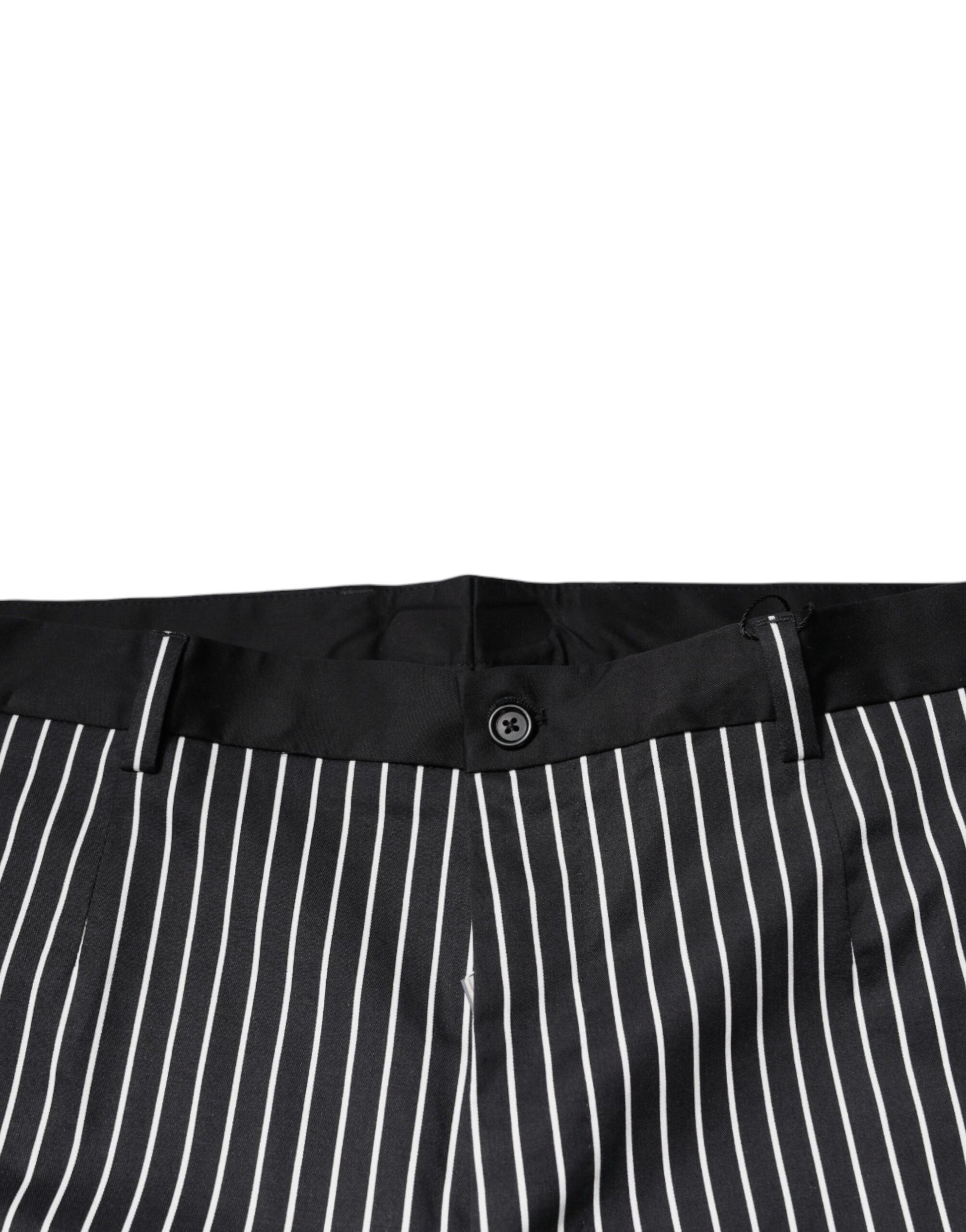 Dolce & Gabbana Black Stripes Skinny Dress Pants by Dolce & Gabbana