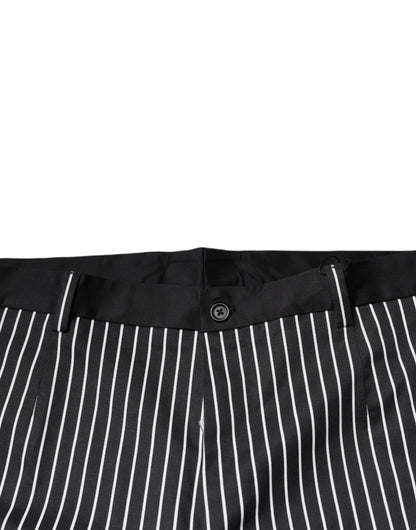 Dolce & Gabbana Black Stripes Skinny Dress Pants by Dolce & Gabbana