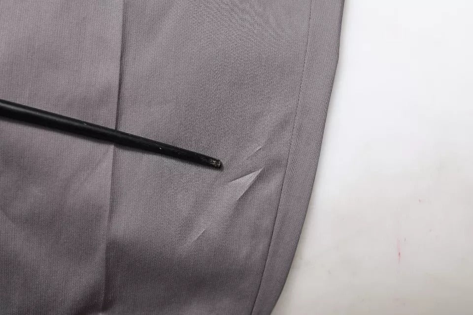 Dolce & Gabbana Dark Gray Mid Waist Dress Pants by Dolce & Gabbana