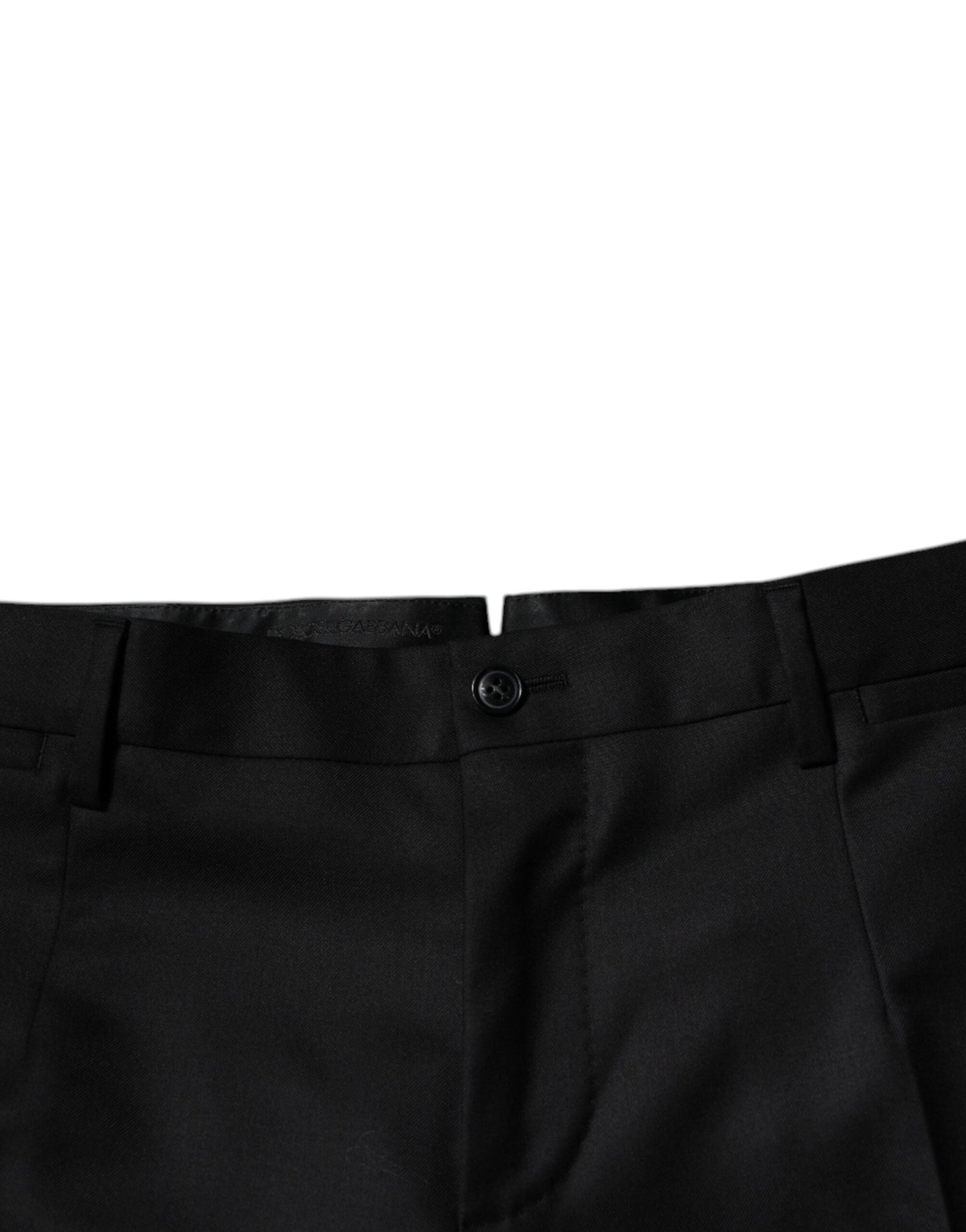 Dolce & Gabbana Black Wool Tapered Formal Dress Pants by Dolce & Gabbana
