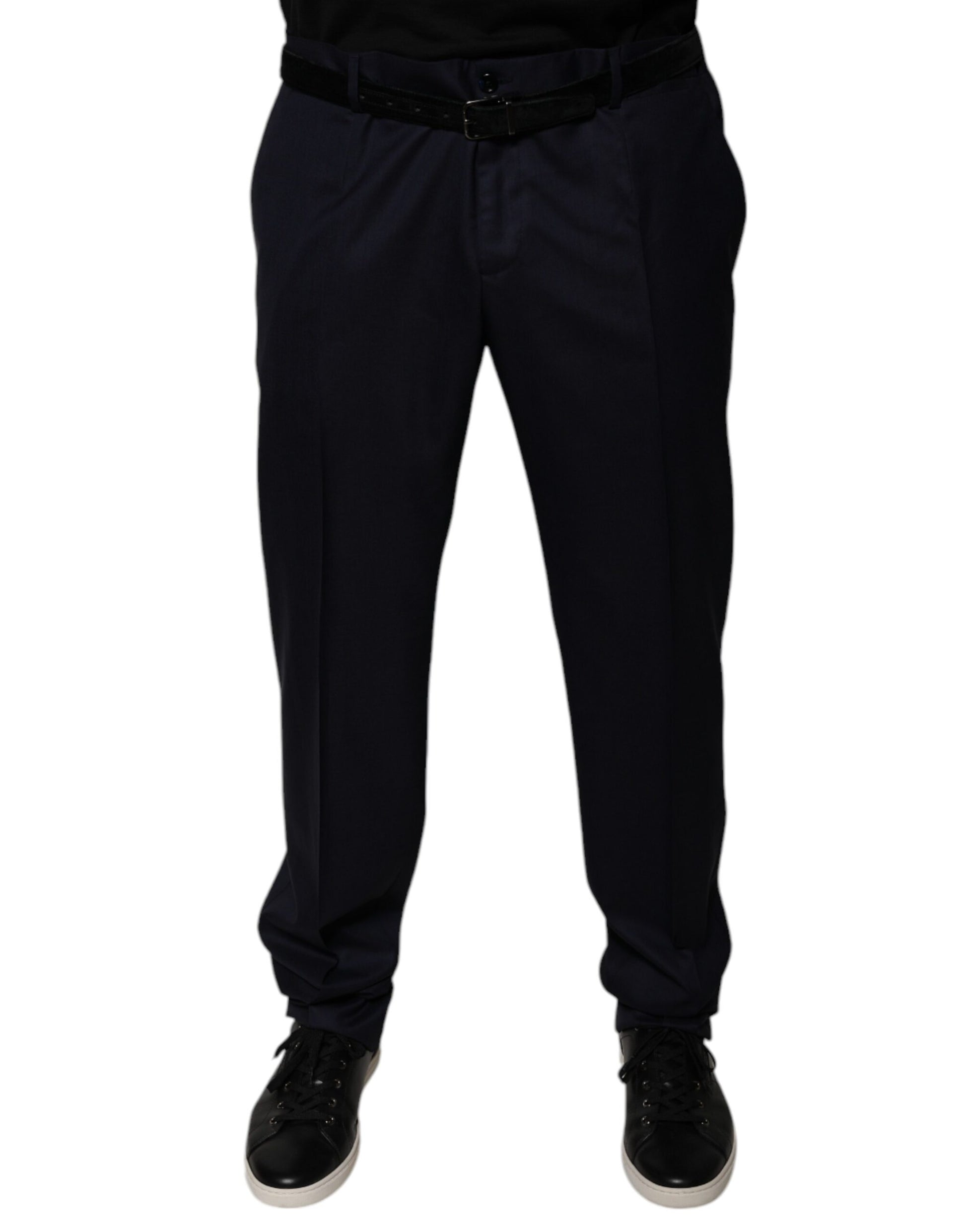 Dolce & Gabbana Dark Blue Tapered Formal Dress Pants by Dolce & Gabbana