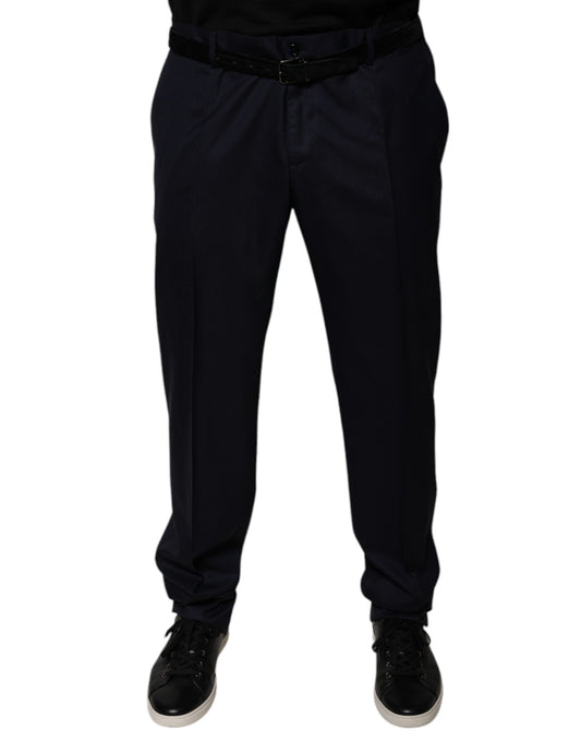 Dolce & Gabbana Dark Blue Tapered Formal Dress Pants by Dolce & Gabbana