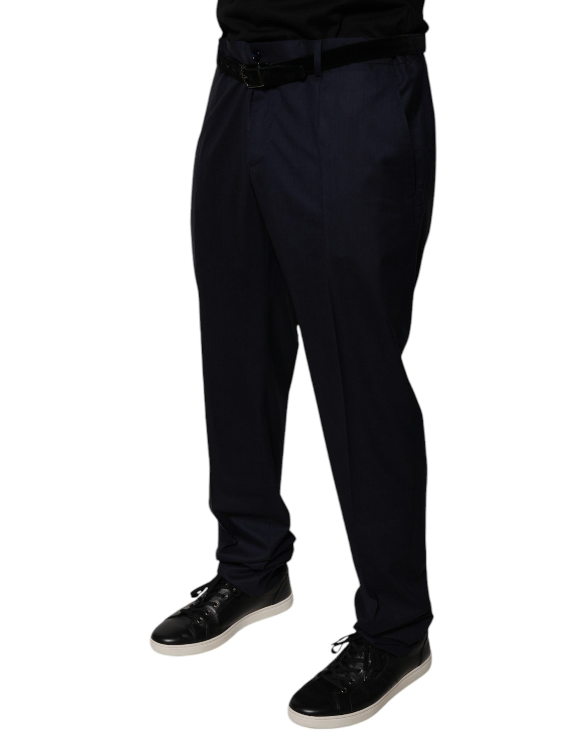 Dolce & Gabbana Dark Blue Tapered Formal Dress Pants by Dolce & Gabbana