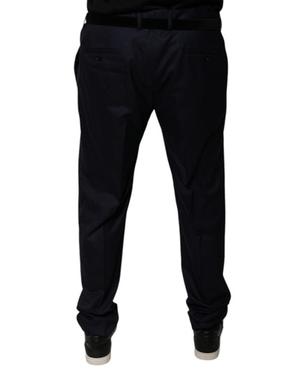 Dolce & Gabbana Dark Blue Tapered Formal Dress Pants by Dolce & Gabbana