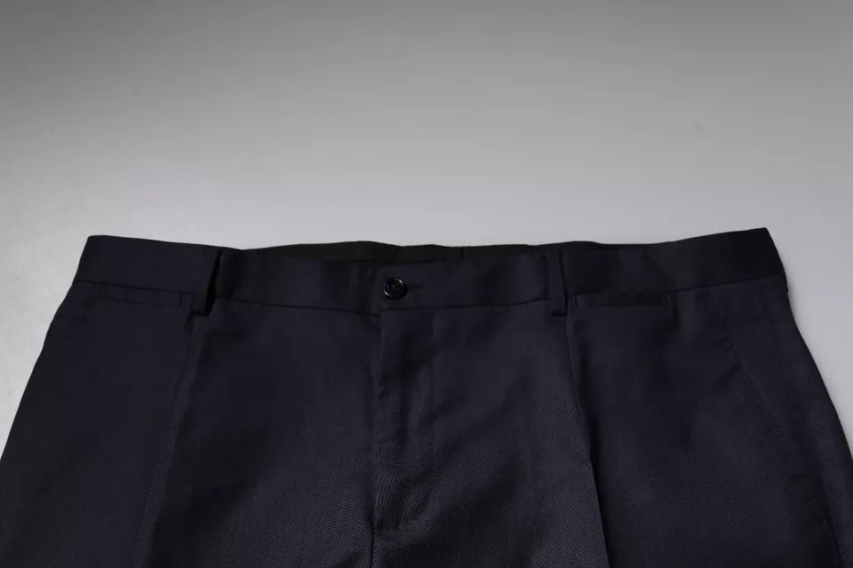 Dolce & Gabbana Dark Blue Tapered Formal Dress Pants by Dolce & Gabbana