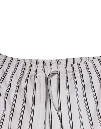 Dolce & Gabbana White Stripes Cotton Skinny Dress Pants by Dolce & Gabbana
