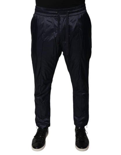 Dolce & Gabbana Dark Blue Cotton Skinny Sweatpants Pants by Dolce & Gabbana