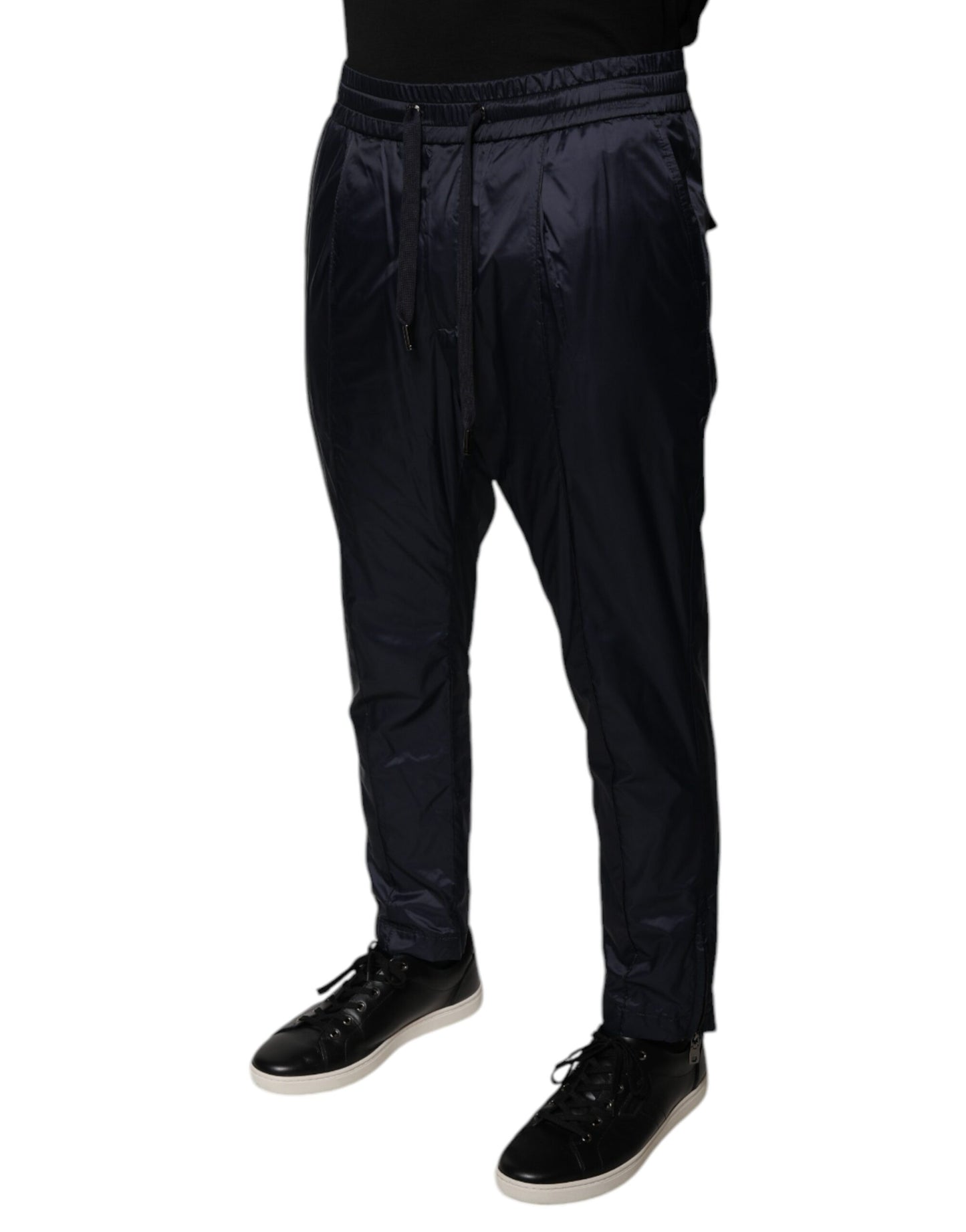 Dolce & Gabbana Dark Blue Cotton Skinny Sweatpants Pants by Dolce & Gabbana