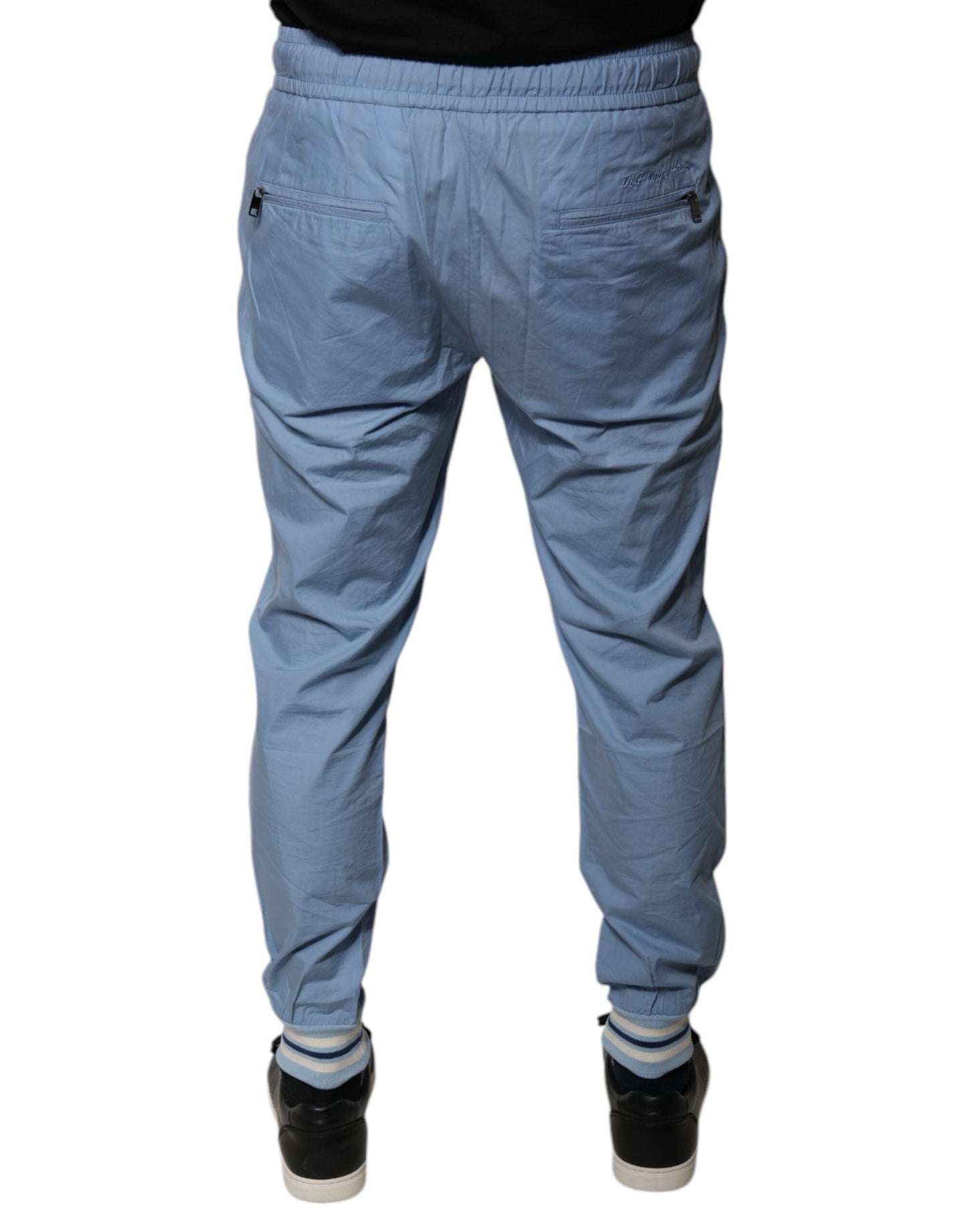 Dolce & Gabbana Blue Cotton Jogger Sweatpants Pants by Dolce & Gabbana