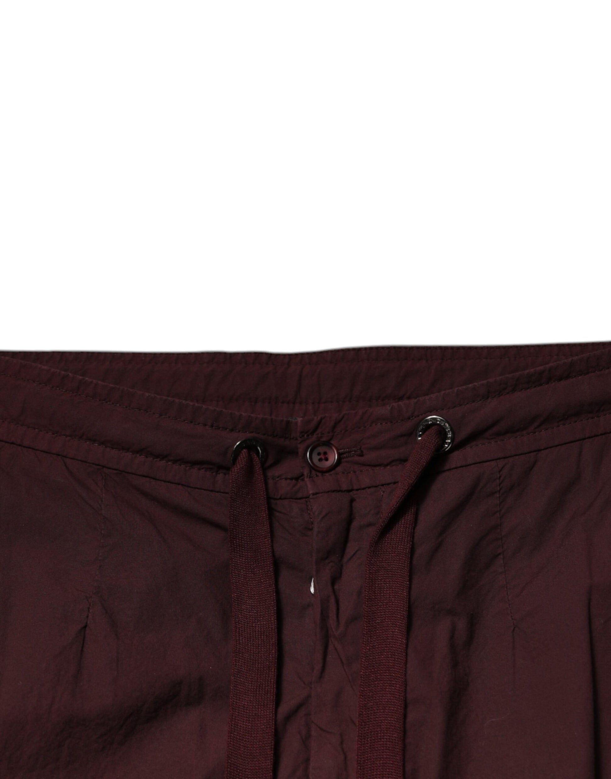 Dolce & Gabbana Bordeaux Cotton Cargo Jogger Sweatpants Pants by Dolce & Gabbana