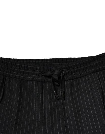Dolce & Gabbana Black Stripes Viscose Skinny Dress Pants by Dolce & Gabbana