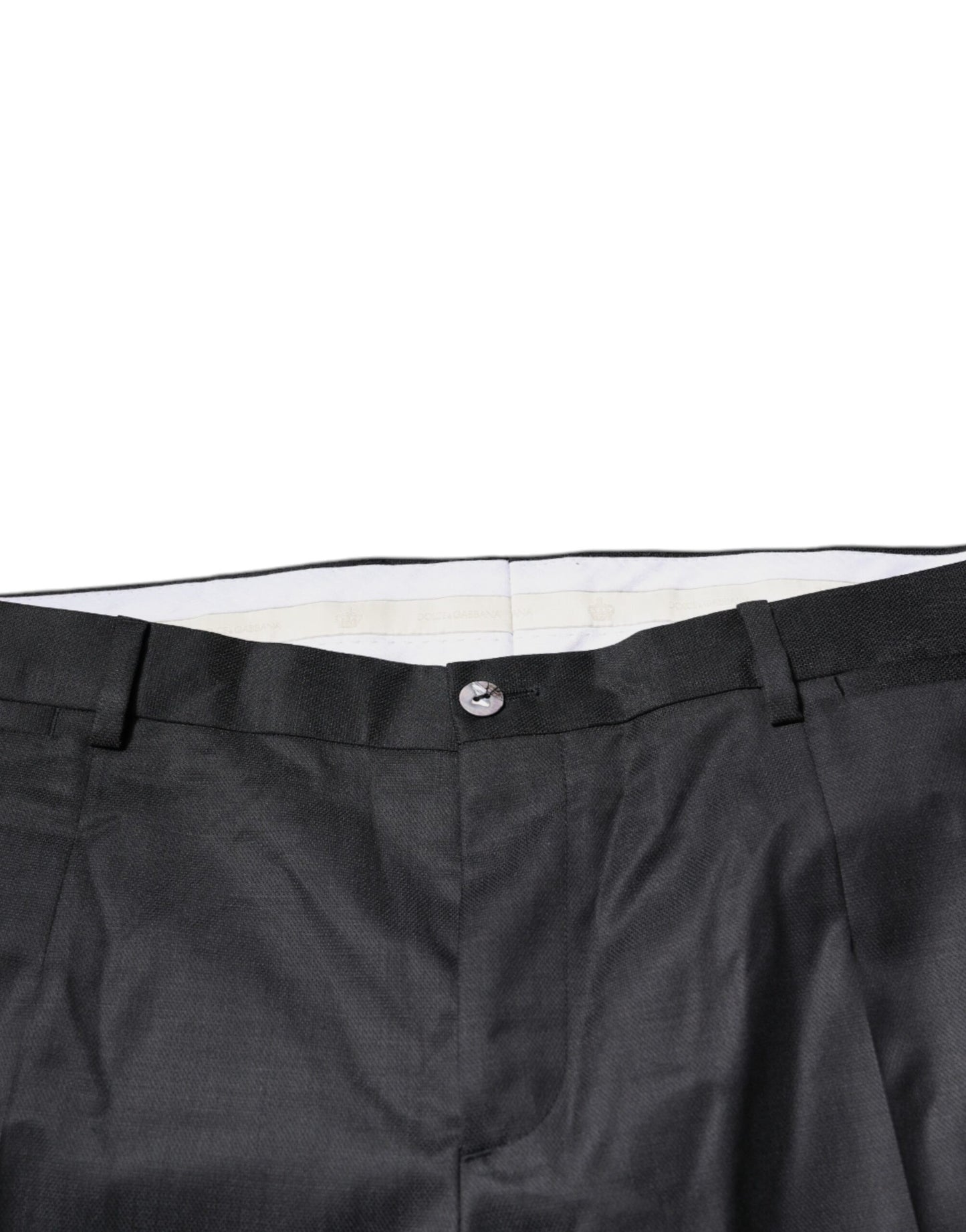 Dolce & Gabbana Black Wool Tapered Formal Dress Pants by Dolce & Gabbana