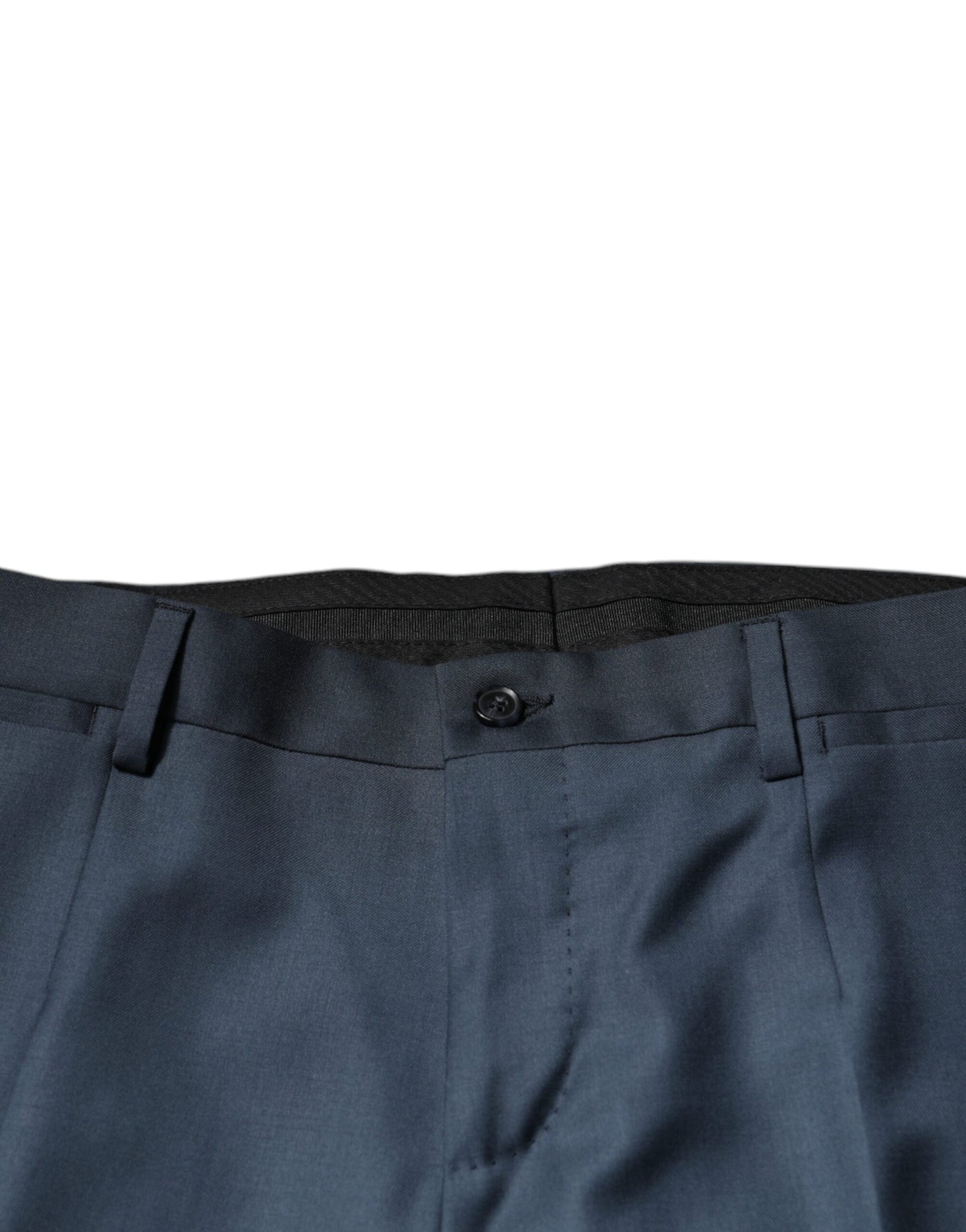 Dolce & Gabbana Blue Wool Tapered Formal Dress Pants by Dolce & Gabbana