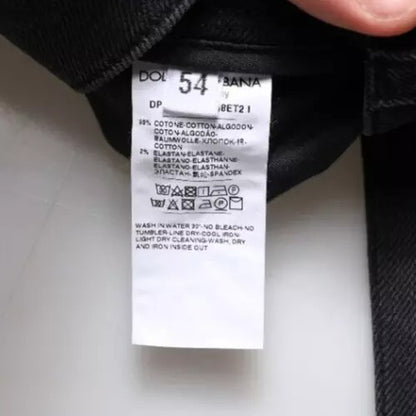 Dolce & Gabbana Black Logo Cotton Stretch Skinny Denim Jeans by Dolce & Gabbana