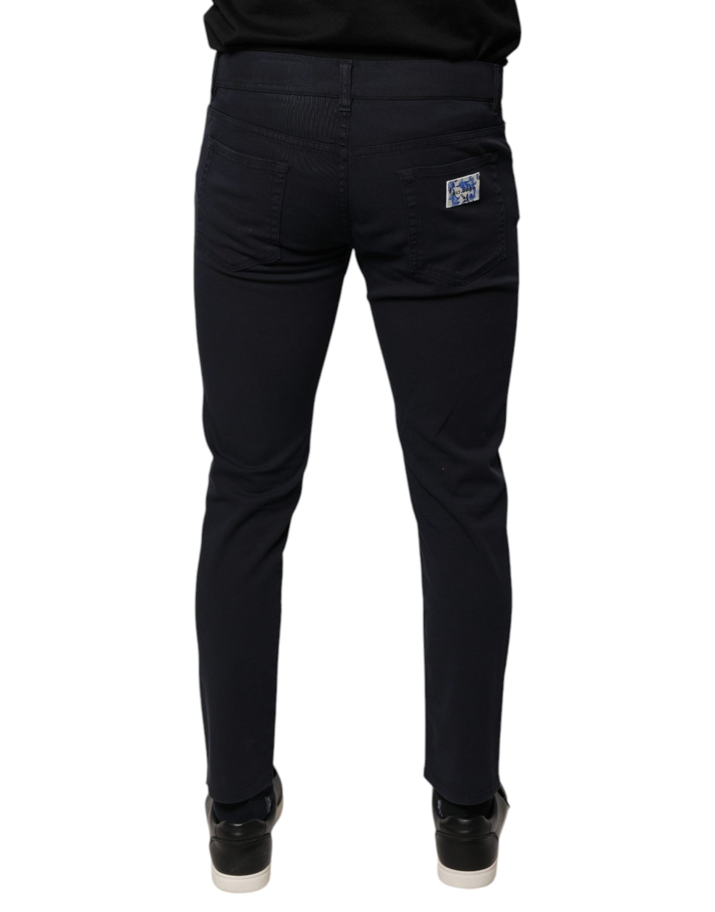 Dolce & Gabbana Black Logo Cotton Stretch Skinny Denim Jeans by Dolce & Gabbana