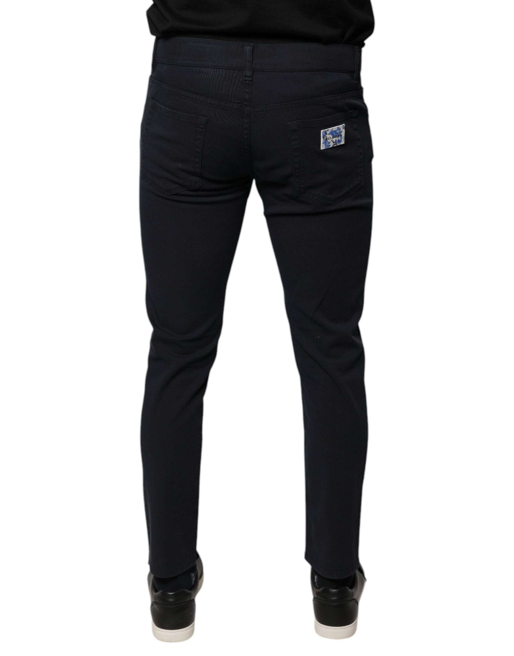 Dolce & Gabbana Black Logo Cotton Stretch Skinny Denim Jeans by Dolce & Gabbana