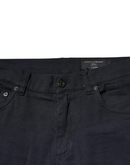 Dolce & Gabbana Black Logo Cotton Stretch Skinny Denim Jeans by Dolce & Gabbana