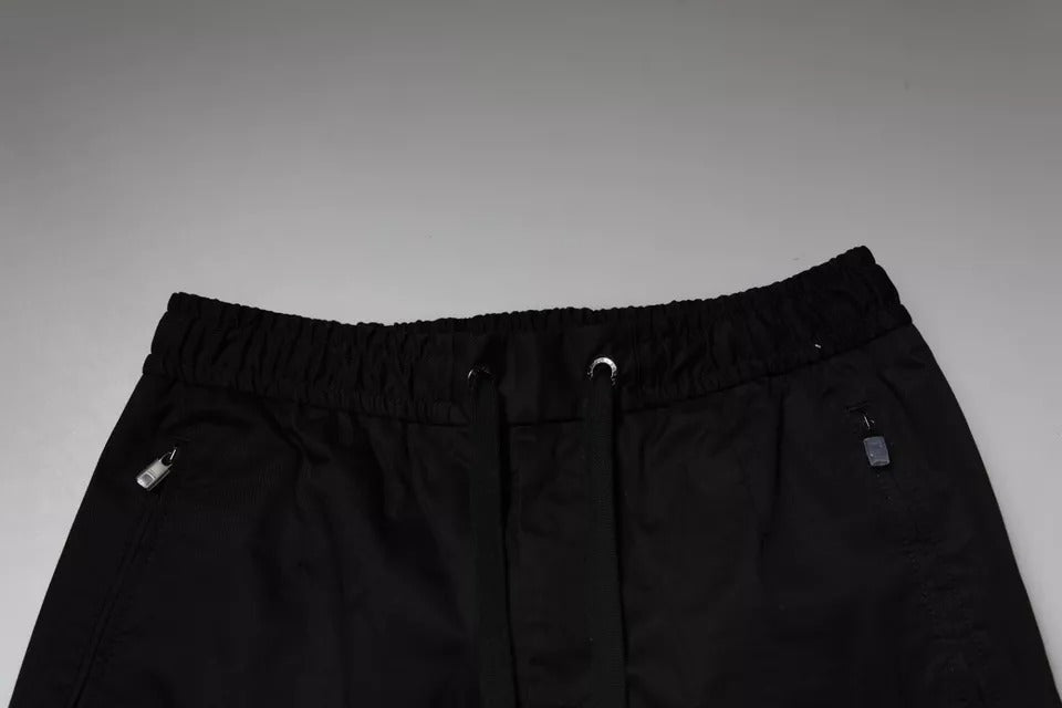 Dolce & Gabbana Black Cotton Stretch Skinny Sweatpants Pants by Dolce & Gabbana