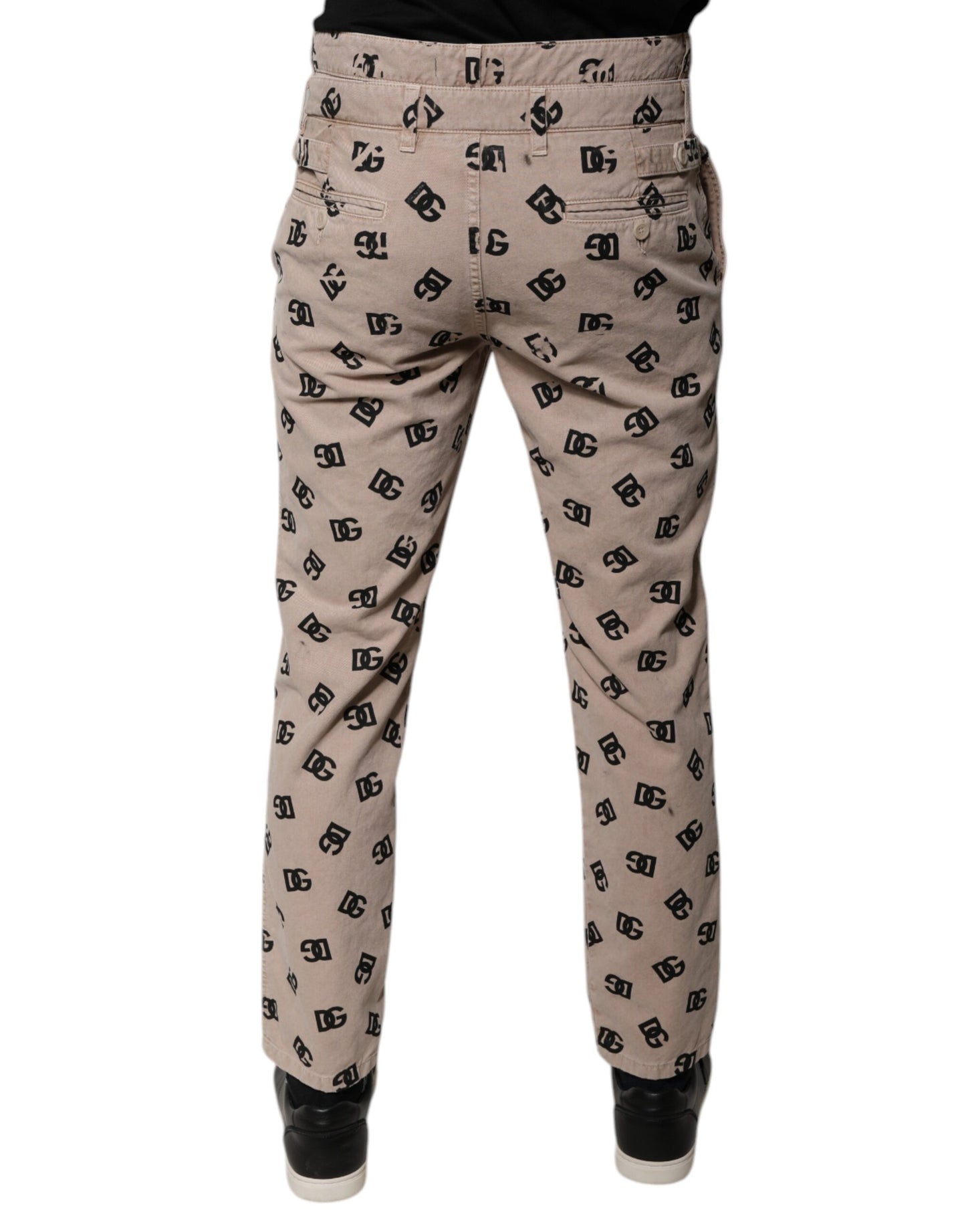 Dolce & Gabbana Beige Logo Cotton Skinny Denim Jeans by Dolce & Gabbana