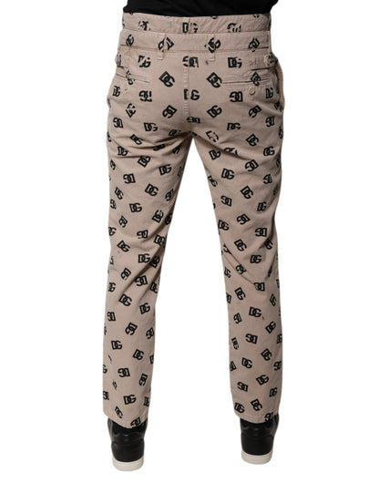 Dolce & Gabbana Beige Logo Cotton Skinny Denim Jeans by Dolce & Gabbana