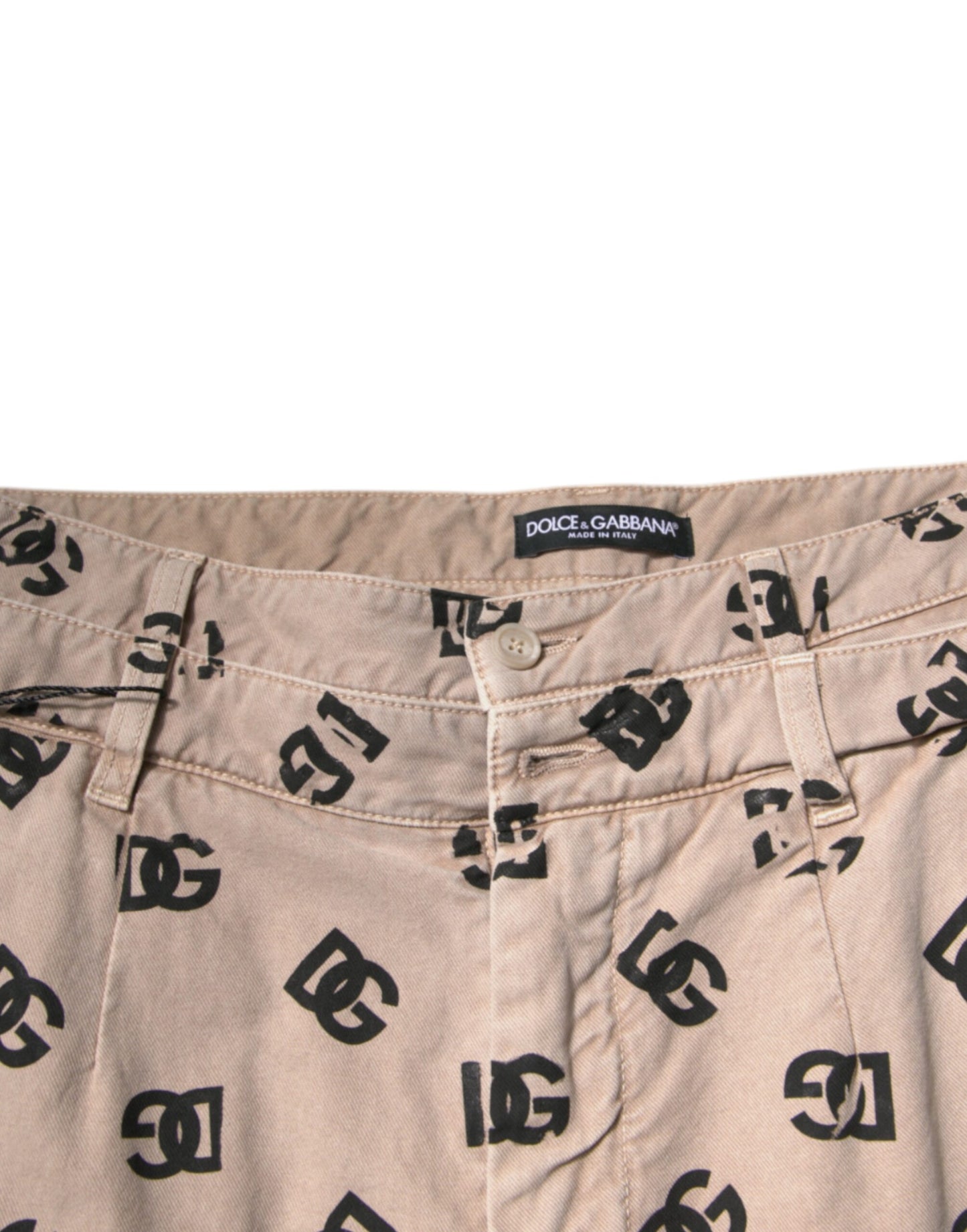 Dolce & Gabbana Beige Logo Cotton Skinny Denim Jeans by Dolce & Gabbana