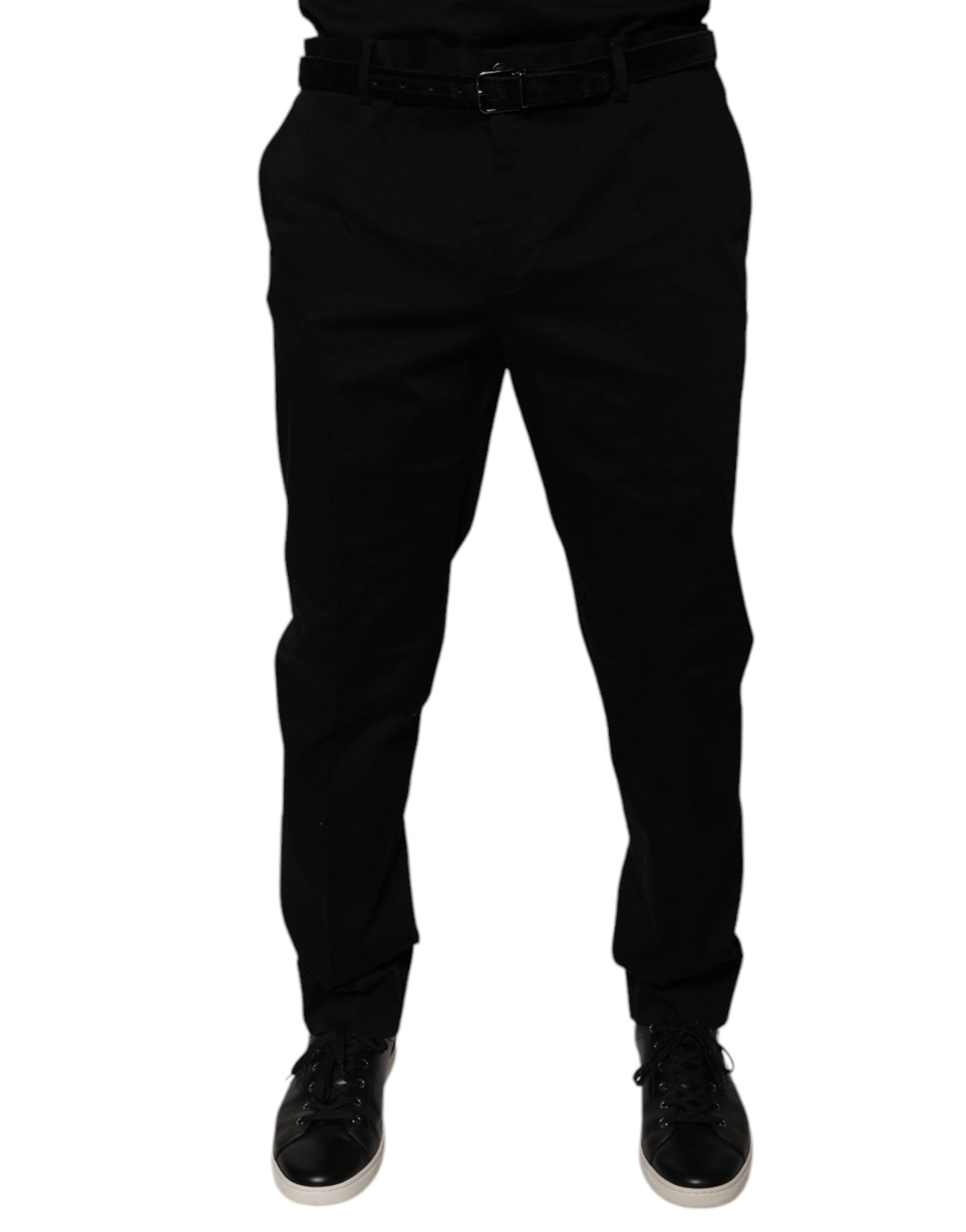 Dolce & Gabbana Black Tapered Formal Dress Pants by Dolce & Gabbana
