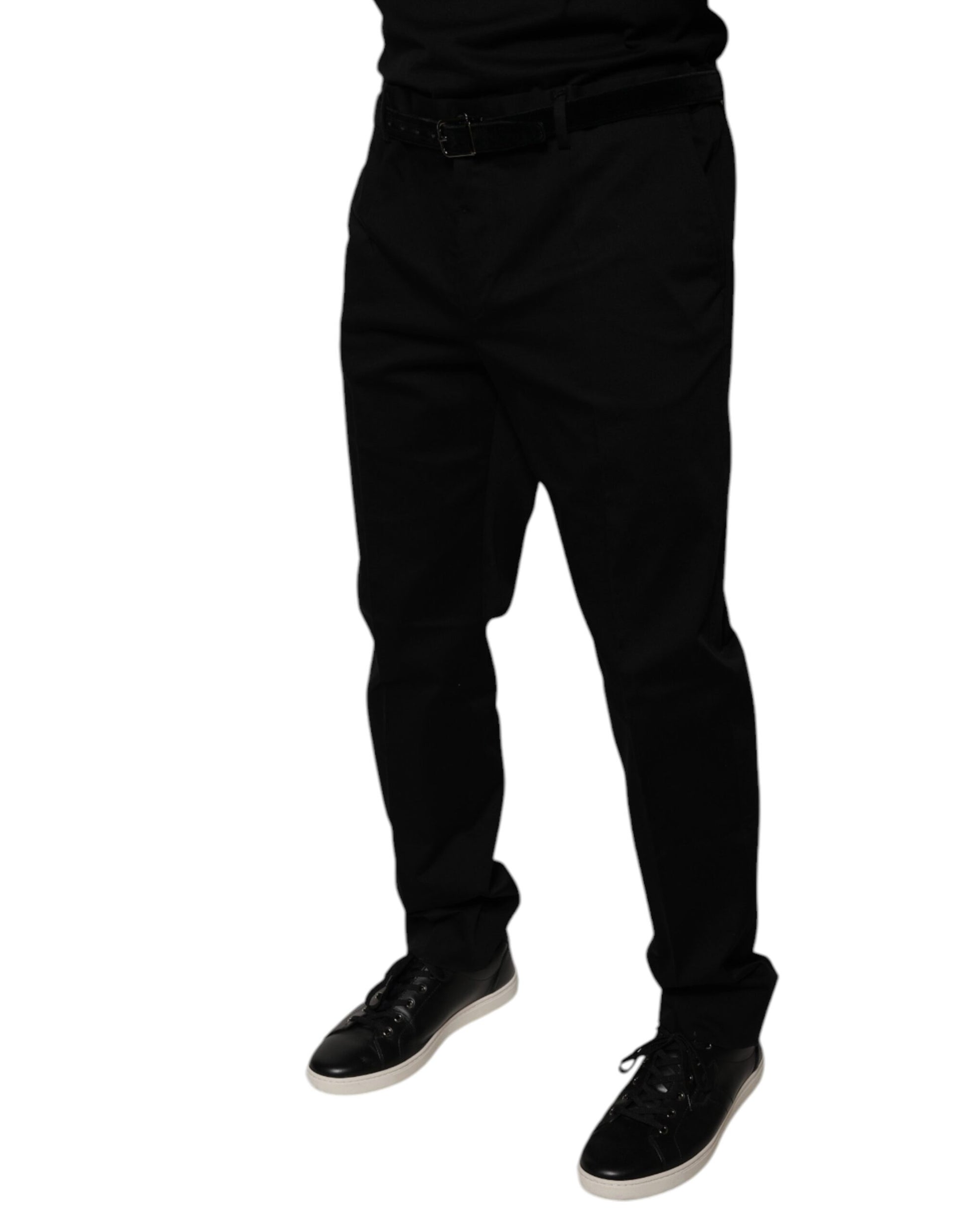 Dolce & Gabbana Black Tapered Formal Dress Pants by Dolce & Gabbana