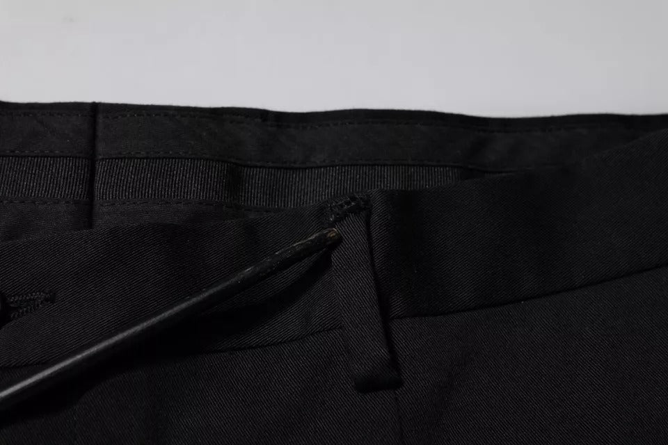 Dolce & Gabbana Black Tapered Formal Dress Pants by Dolce & Gabbana