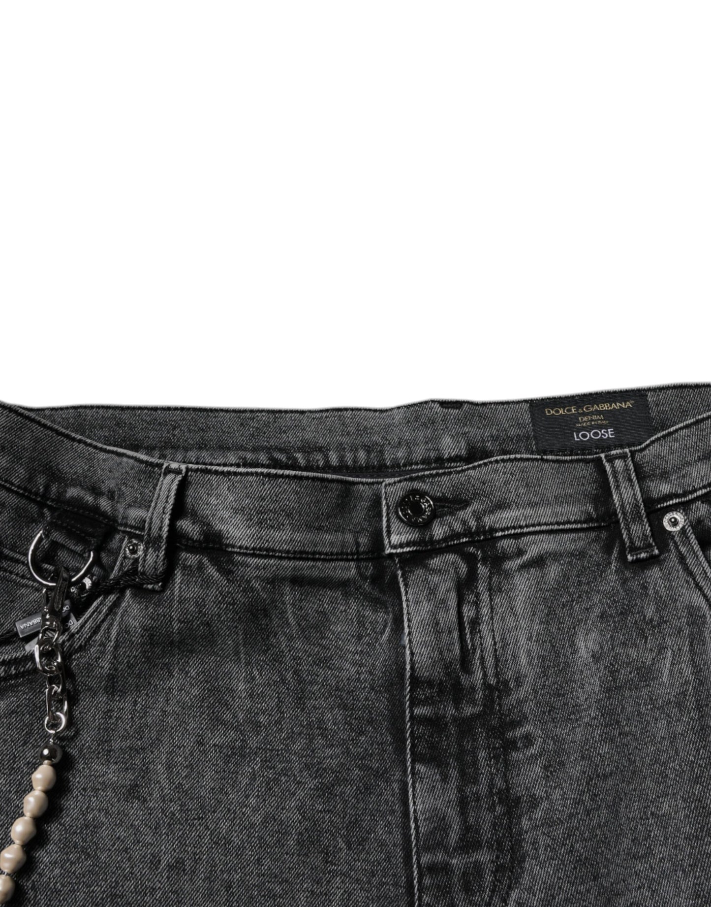 Dolce & Gabbana Dark Gray Cotton Skinny Denim Jeans by Dolce & Gabbana