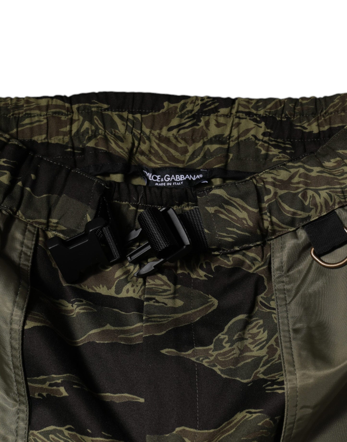 Dolce & Gabbana Green Cotton Jogger Cargo Pants by Dolce & Gabbana