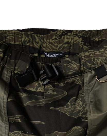 Dolce & Gabbana Green Cotton Jogger Cargo Pants by Dolce & Gabbana