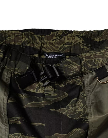 Dolce & Gabbana Green Cotton Jogger Cargo Pants by Dolce & Gabbana