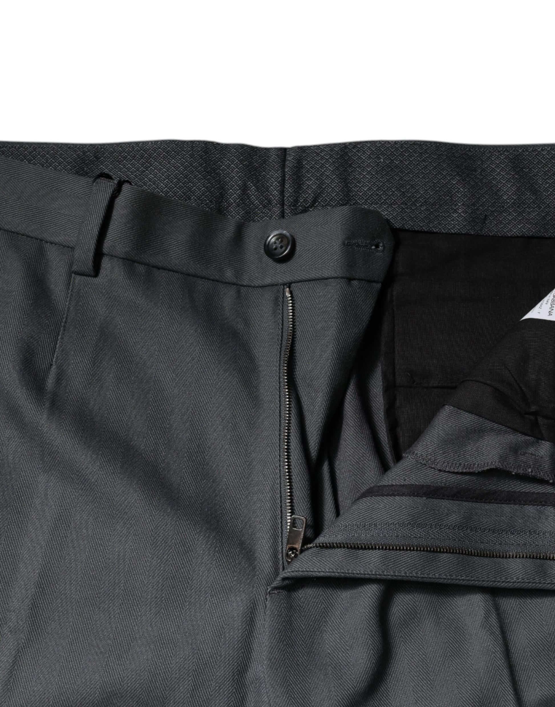 Dolce & Gabbana Gray Tapered Formal Dress Pants by Dolce & Gabbana