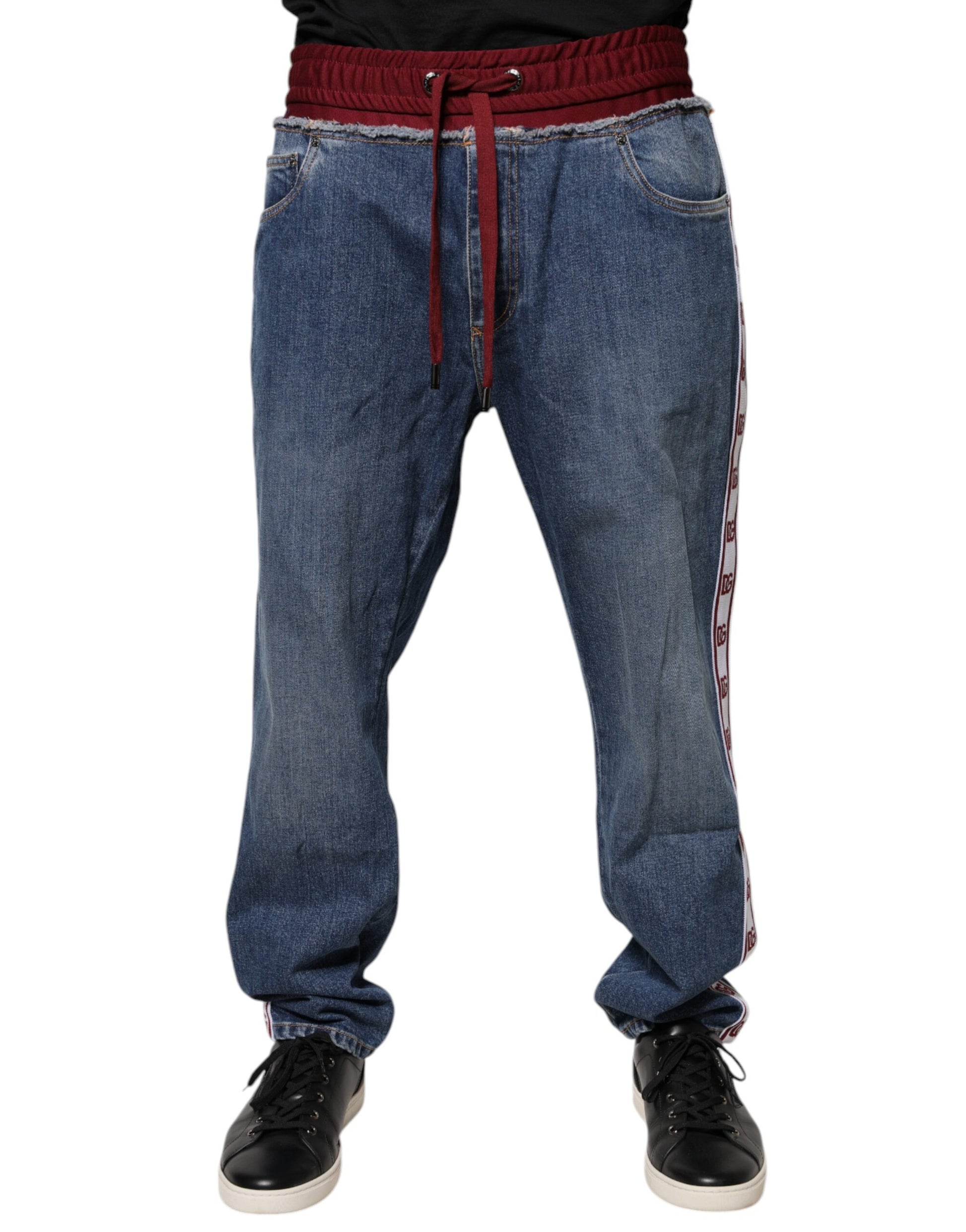 Dolce & Gabbana Blue Cotton Stretch Straight Denim Jeans by Dolce & Gabbana