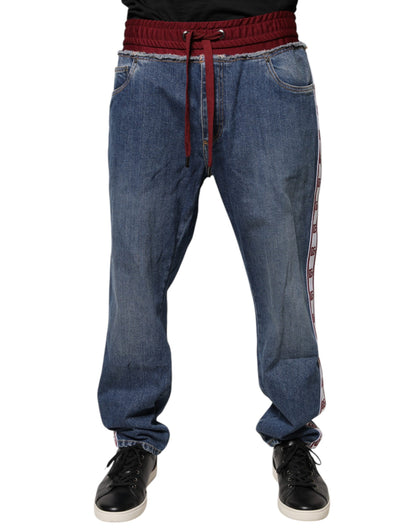 Dolce & Gabbana Blue Cotton Stretch Straight Denim Jeans by Dolce & Gabbana