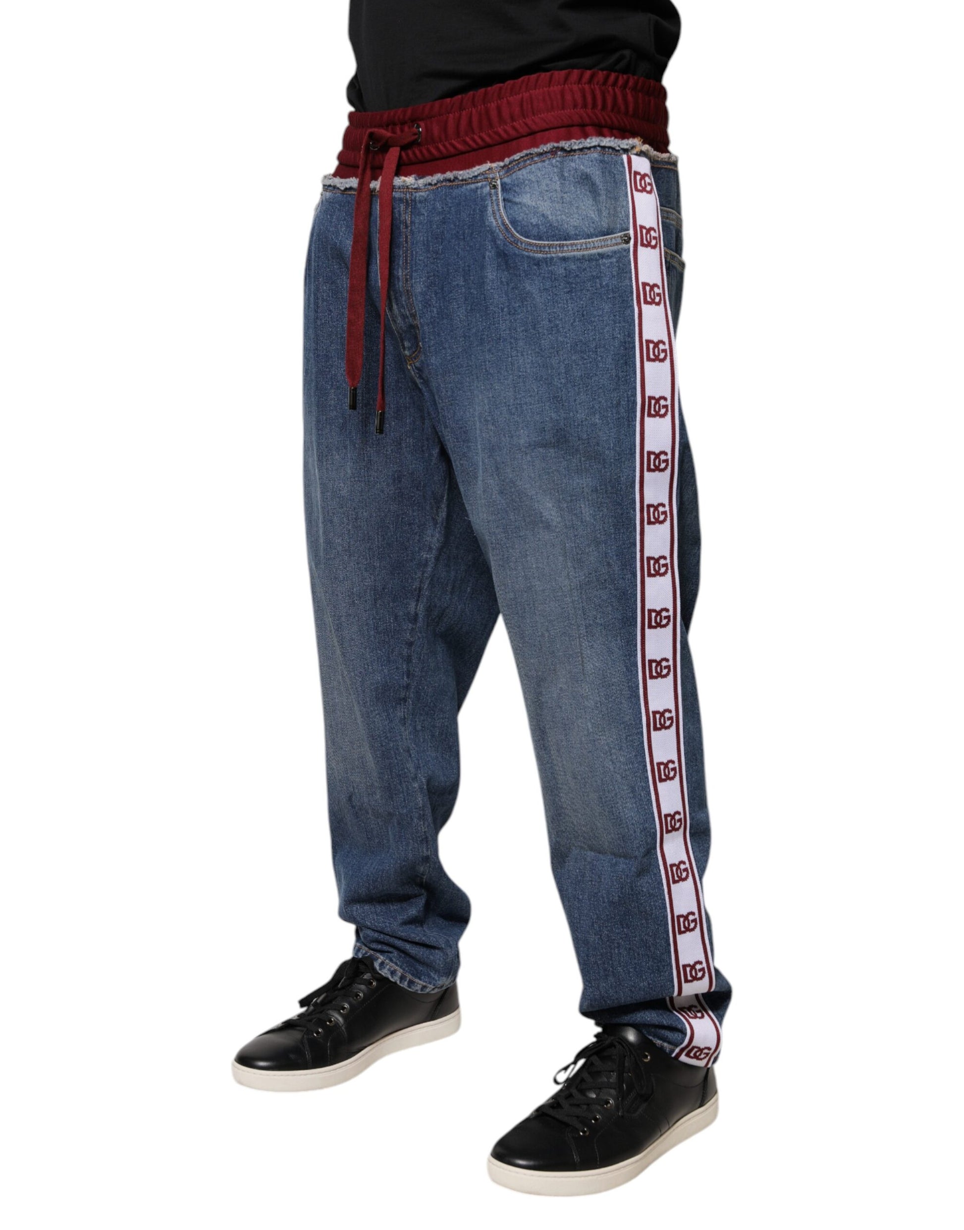 Dolce & Gabbana Blue Cotton Stretch Straight Denim Jeans by Dolce & Gabbana