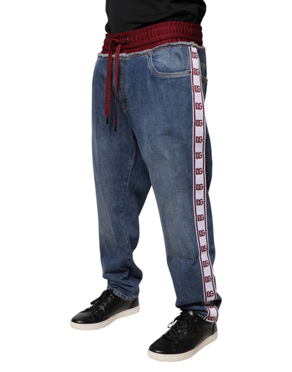 Dolce & Gabbana Blue Cotton Stretch Straight Denim Jeans by Dolce & Gabbana