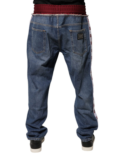 Dolce & Gabbana Blue Cotton Stretch Straight Denim Jeans by Dolce & Gabbana