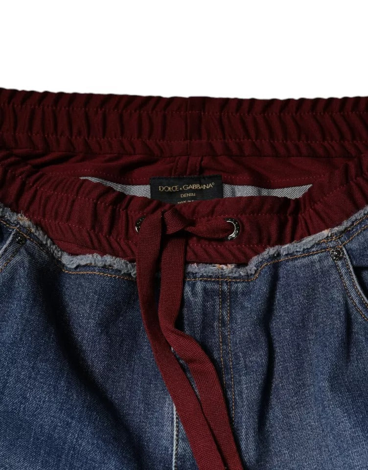 Dolce & Gabbana Blue Cotton Stretch Straight Denim Jeans by Dolce & Gabbana