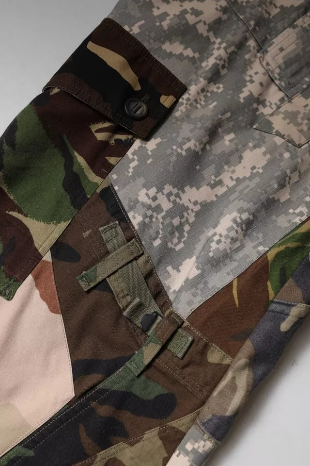 Dolce & Gabbana Multicolor Patchwork Camouflage Cargo Pants by Dolce & Gabbana