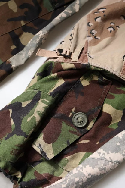 Dolce & Gabbana Multicolor Patchwork Camouflage Cargo Pants by Dolce & Gabbana