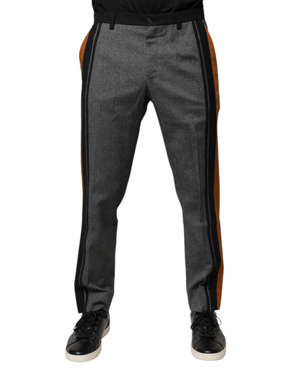 Dolce & Gabbana Multicolor Cotton Tapered Dress Formal Pants by Dolce & Gabbana