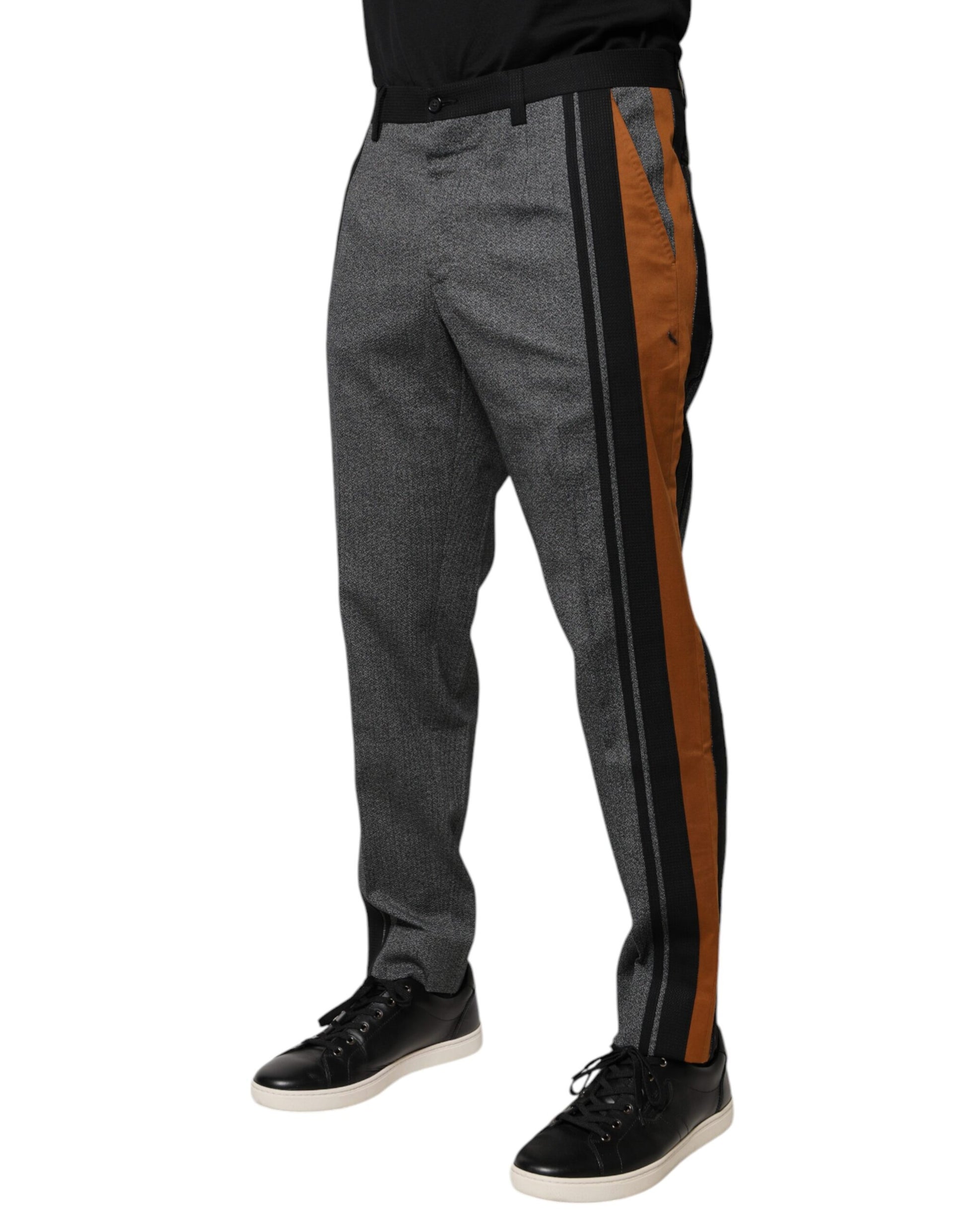 Dolce & Gabbana Multicolor Cotton Tapered Dress Formal Pants by Dolce & Gabbana