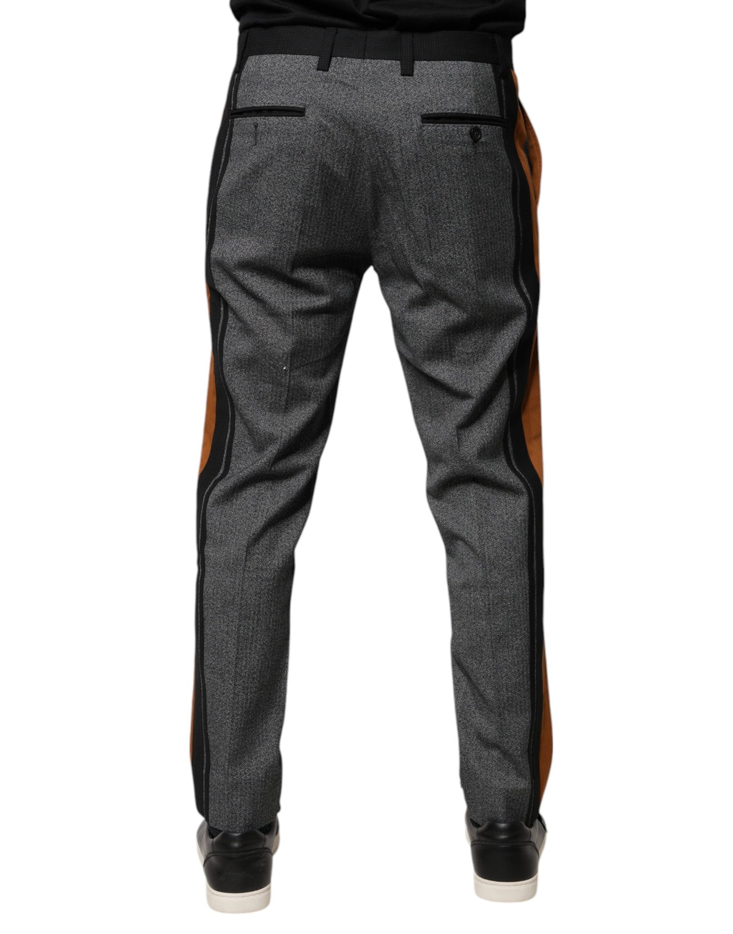 Dolce & Gabbana Multicolor Cotton Tapered Dress Formal Pants by Dolce & Gabbana