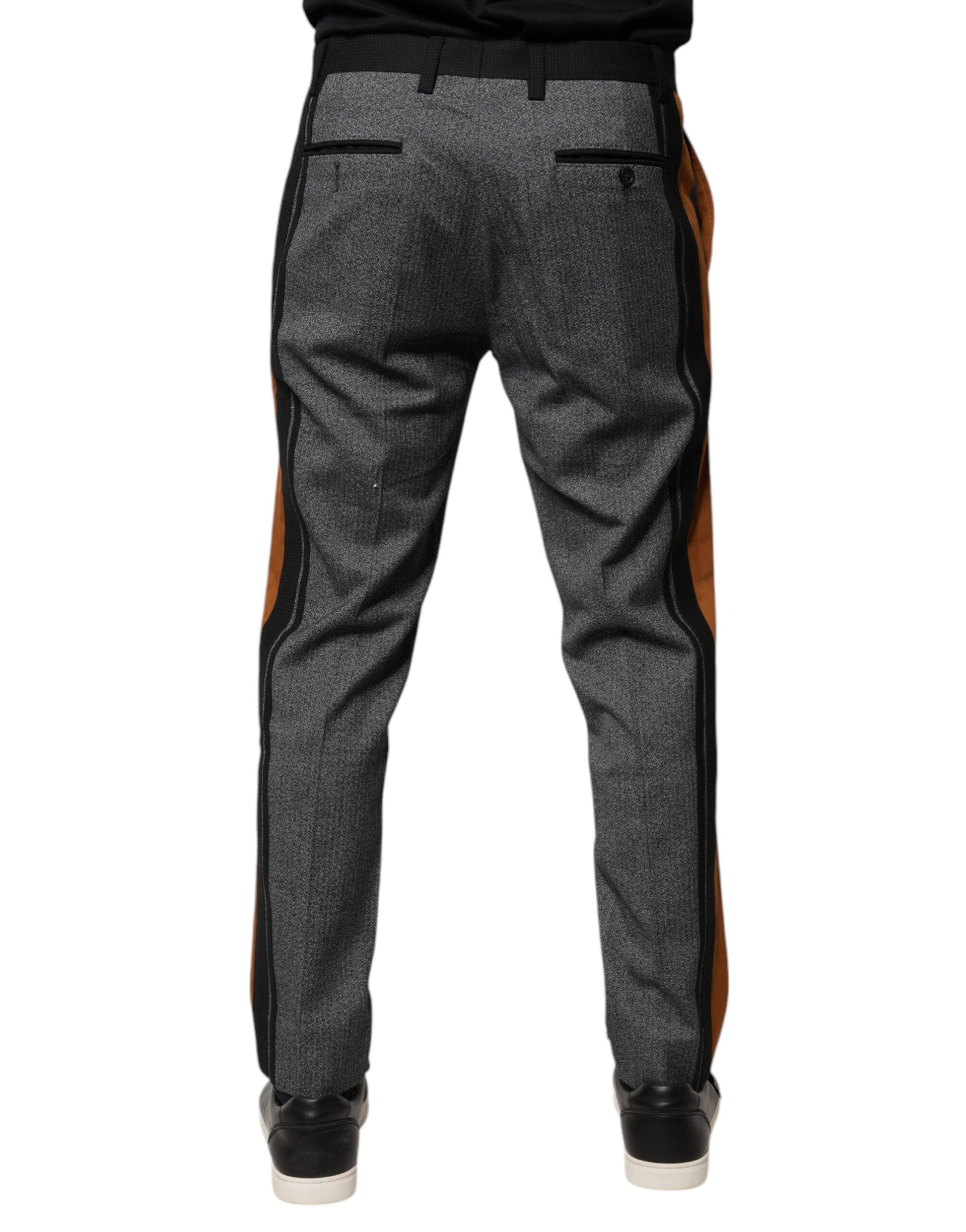 Dolce & Gabbana Multicolor Cotton Tapered Dress Formal Pants by Dolce & Gabbana