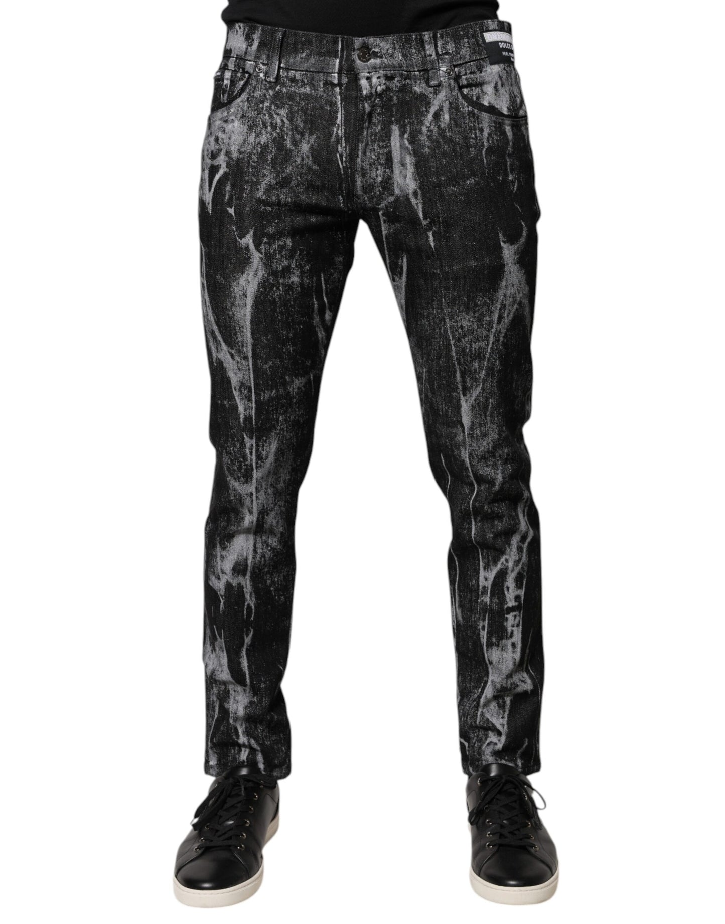 Dolce & Gabbana Multicolor Cotton Tie Dye Skinny Denim Jeans by Dolce & Gabbana